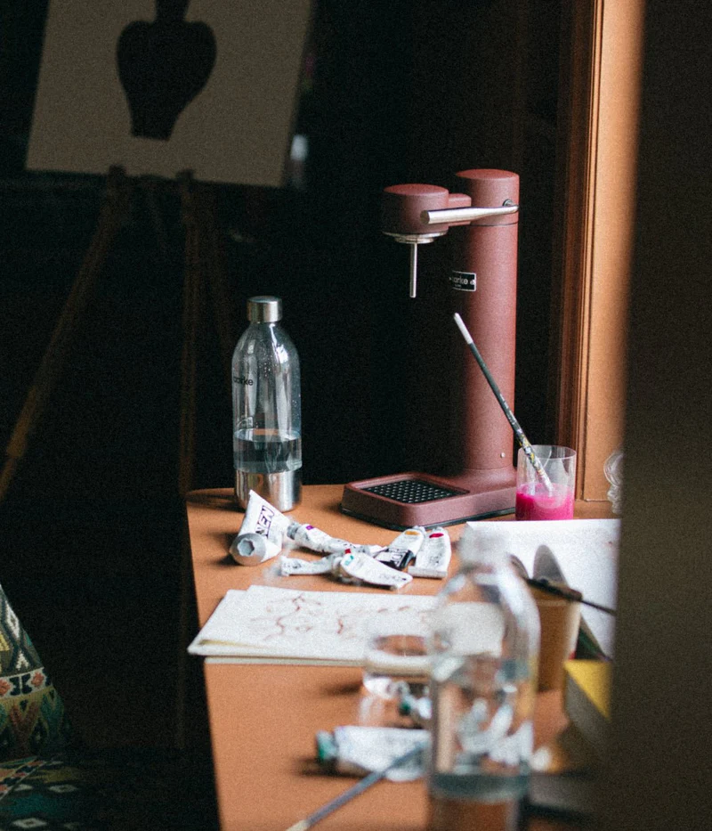 Aarke Carbonator 3 vandens karbonatorius Burgundy