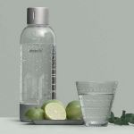 Gazuoto vandens butelis MYSODA 1L, 2vnt. Grey