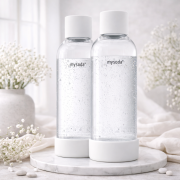 Gazuoto vandens butelis MYSODA 1L, 2vnt. White